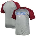 thumbnail image 1 of Men's Heather Gray Colorado Avalanche Big & Tall Logo Raglan T-Shirt, 1 of 3