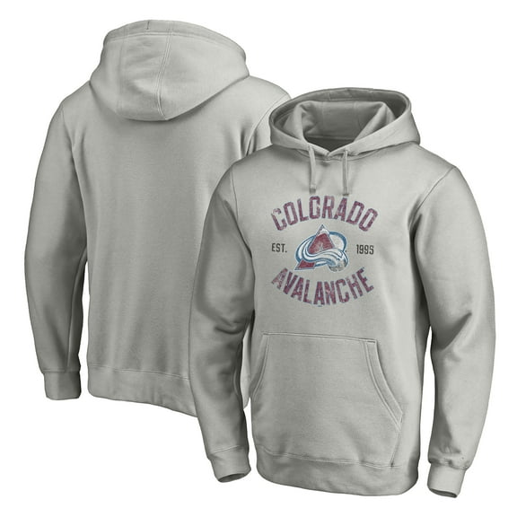 Men's Heather Gray Colorado Avalanche Heritage Pullover Hoodie