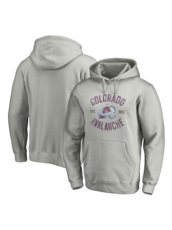 Men's Heather Gray Colorado Avalanche Heritage Pullover Hoodie