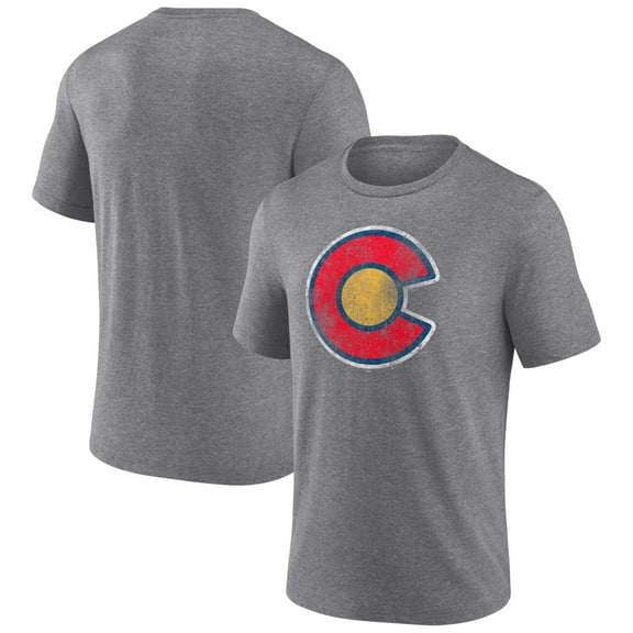 Men's  Heather Gray Colorado Avalanche Wraparound Tri-Blend T-Shirt