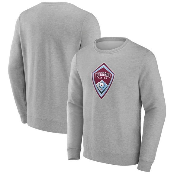Men's Heather Gray Colorado Rapids Logo Pullover Sweatshirt