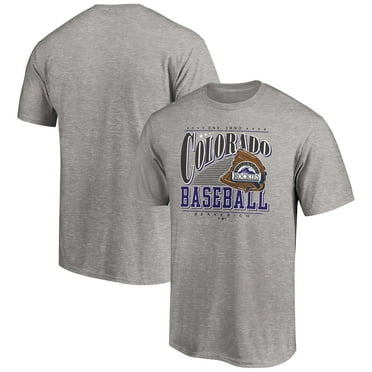 Men's Heather Gray Colorado Rockies Cooperstown Collection Winning Time T-Shirt