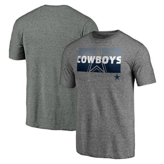 Men's  Heather Gray Dallas Cowboys Square Off Tri-Blend T-Shirt