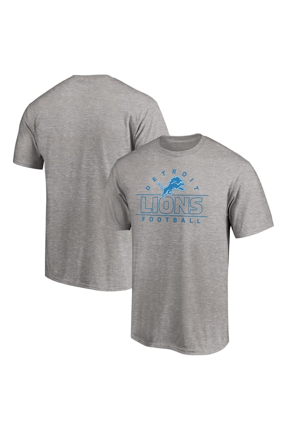 Men's Heather Gray Detroit Lions Dual Threat T-Shirt