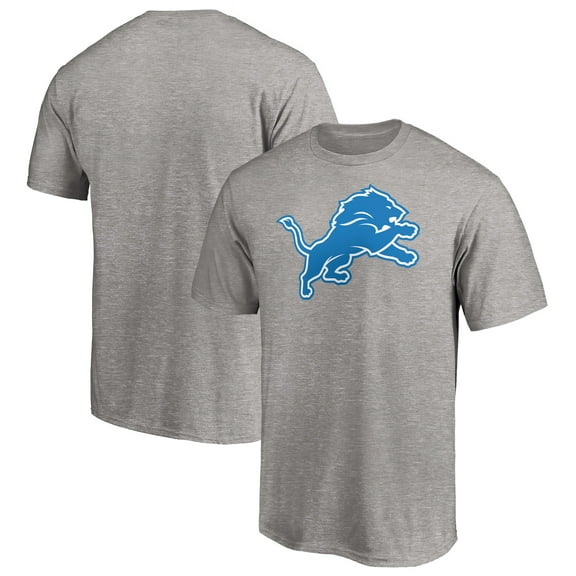 Men's Fanatics Heather Gray Detroit Lions Primary Logo T-Shirt