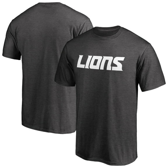 Men's Heather Gray Detroit Lions Wordmark T-Shirt