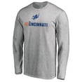 thumbnail image 1 of Men's Heather Gray FC Cincinnati Victory Arch Long Sleeve T-Shirt, 1 of 3