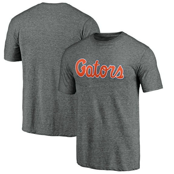 Men's Heather Gray Florida Gators Classic Wordmark Tri-Blend T-Shirt