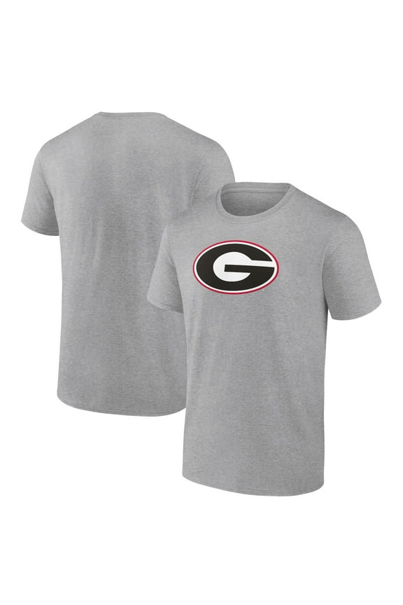 Men's Heather Gray Georgia Bulldogs Primary Logo T-Shirt
