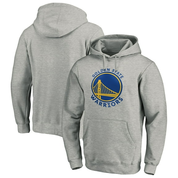 Men's Heather Gray Golden State Warriors Alternate Logo Pullover Hoodie