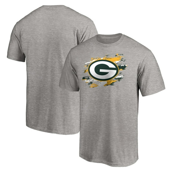 Men's Heather Gray Green Bay Packers True Color T-Shirt