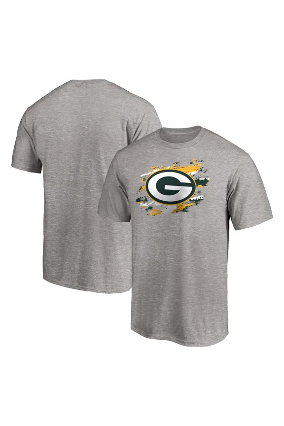 Men's Heather Gray Green Bay Packers True Color T-Shirt