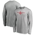 thumbnail image 1 of Men's Heather Gray Houston Rockets Primary Logo Long Sleeve T-Shirt, 1 of 3