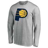 Men's Heather Gray Indiana Pacers Primary Logo Long Sleeve T-Shirt