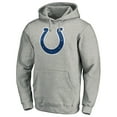 thumbnail image 1 of Men's Heather Gray Indianapolis Colts Primary Team Logo Fitted Pullover Hoodie, 1 of 2