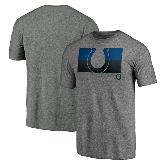 Men's  Heather Gray Indianapolis Colts Square Off Tri-Blend T-Shirt