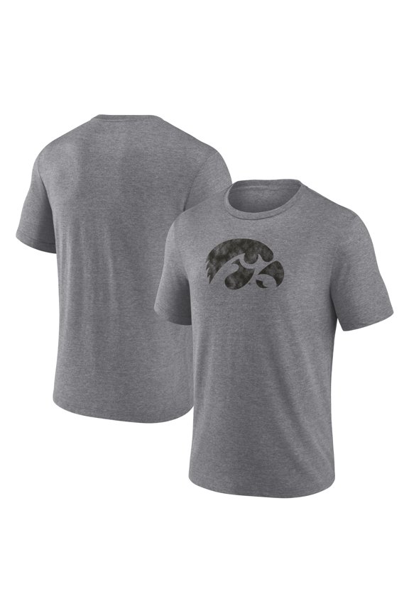 Men's Heather Gray Iowa Hawkeyes Classic Primary Tri-Blend T-Shirt