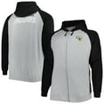 thumbnail image 1 of Men's Heather Gray Jacksonville Jaguars Big & Tall Fleece Raglan Full-Zip Hoodie Jacket, 1 of 3