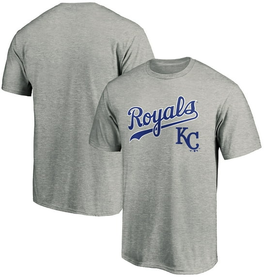 Men's Heather Gray Kansas City Royals Cooperstown Collection Wahconah T-Shirt