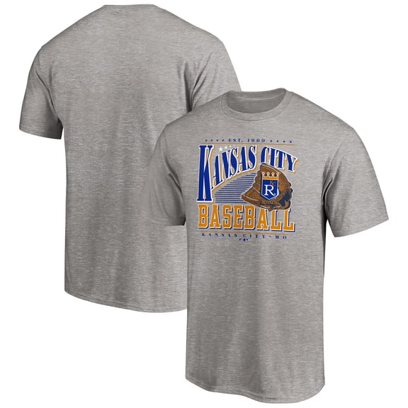 Men's Heather Gray Kansas City Royals Cooperstown Collection Winning Time T-Shirt