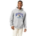 thumbnail image 1 of Men's Heather Gray Kansas Jayhawks Tall Arch Essential Pullover Hoodie, 1 of 1