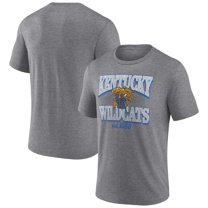 Men's Heather Gray Kentucky Wildcats Vintage Stack Tri-Blend T-Shirt