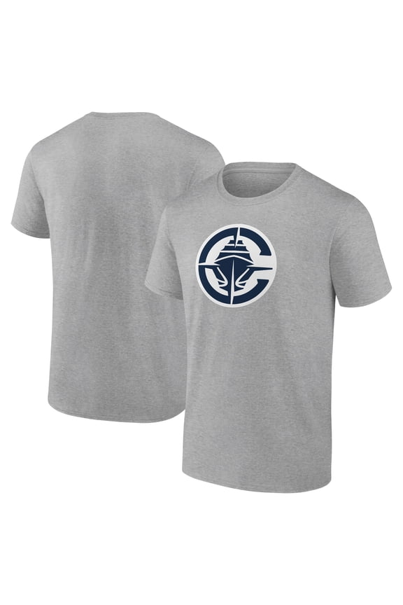 Men's Heather Gray LA Clippers Primary Logo T-Shirt