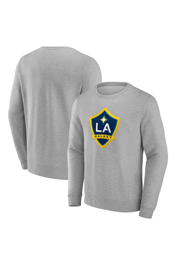 Men's Heather Gray LA Galaxy Logo Pullover Sweatshirt