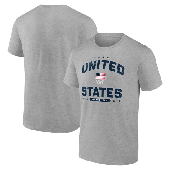 Men's Heather Gray Team USA Summer Olympics United Together T-Shirt