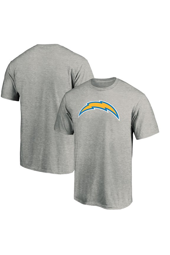 Men's Heather Gray Los Angeles Chargers Primary Logo T-Shirt