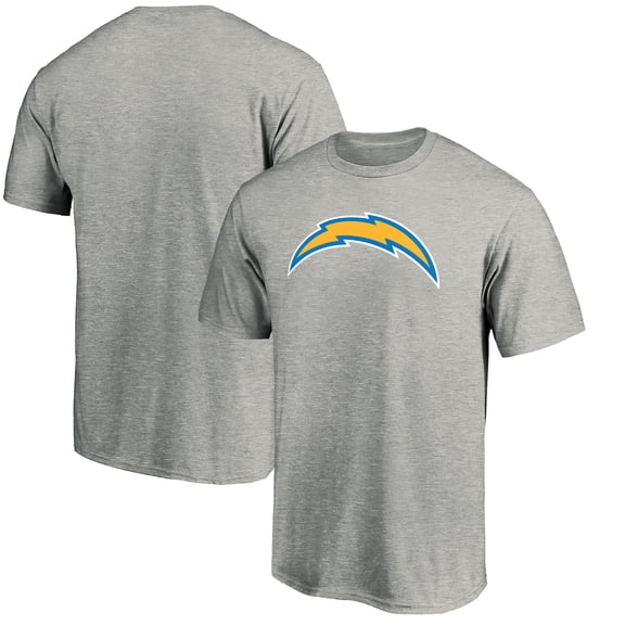 Men's Heather Gray Los Angeles Chargers Primary Logo T-Shirt