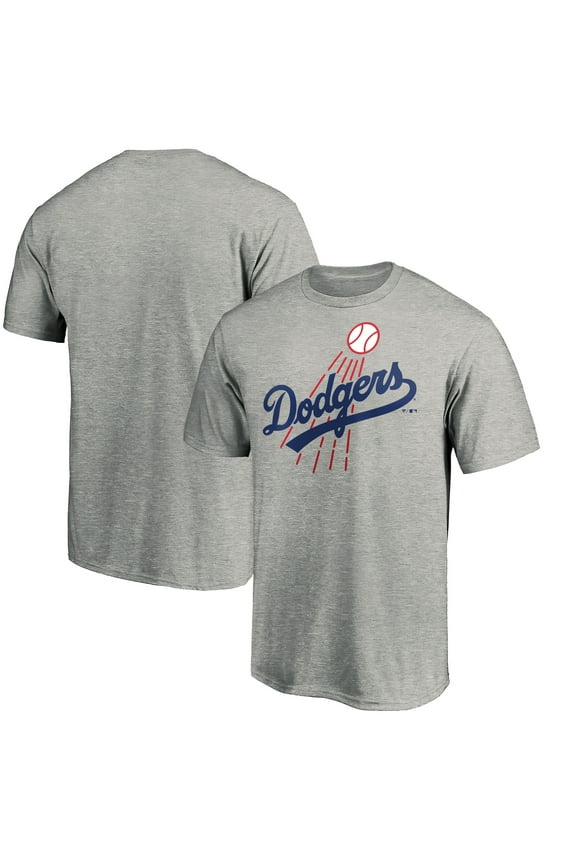 Men's Heather Gray Los Angeles Dodgers Cooperstown Collection Huntington T-Shirt