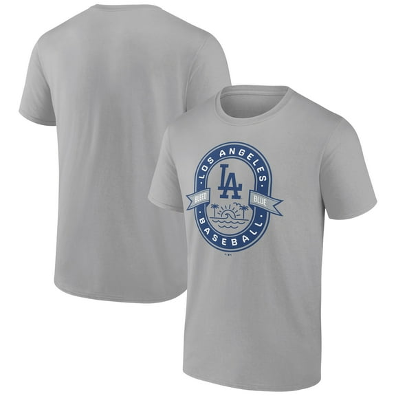 Men's Heather Gray Los Angeles Dodgers Glory Bound Bleed Blue T-Shirt
