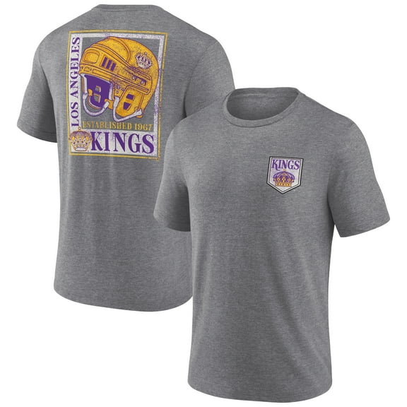 Men's  Heather Gray Los Angeles Kings Earnest Will Tri-Blend T-Shirt