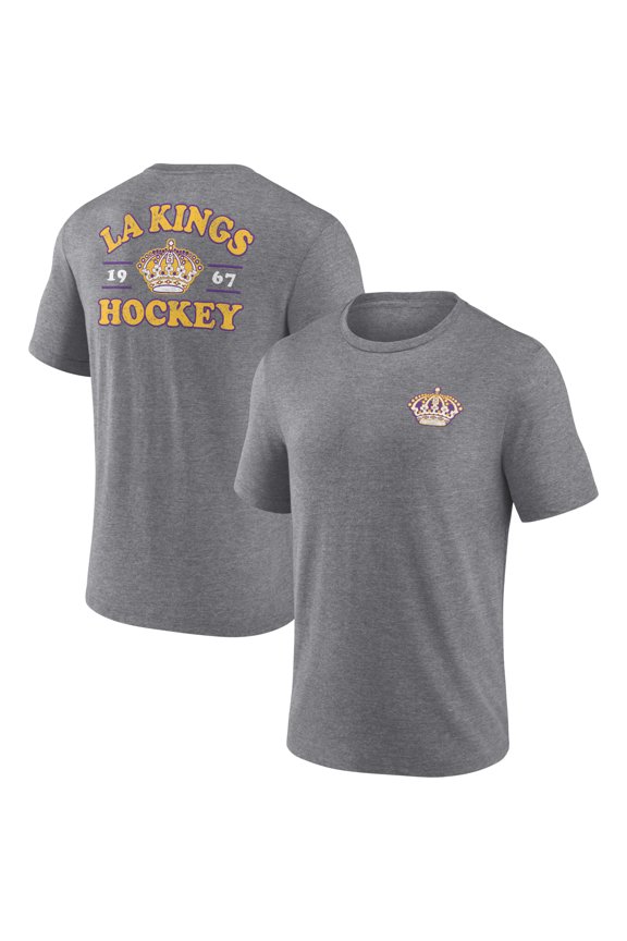 Men's Heather Gray Los Angeles Kings Winger Tri-Blend T-Shirt