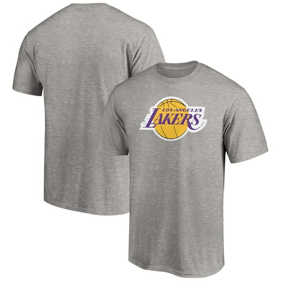 Men's Heather Gray Los Angeles Lakers Logo T-Shirt