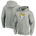 thumbnail image 1 of Men's Heather Gray Los Angeles Rams Primary Logo Fitted Pullover Hoodie, 1 of 3