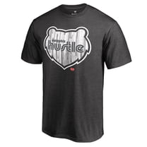 Men's Heather Gray Memphis Hustle Woodgrain T-Shirt
