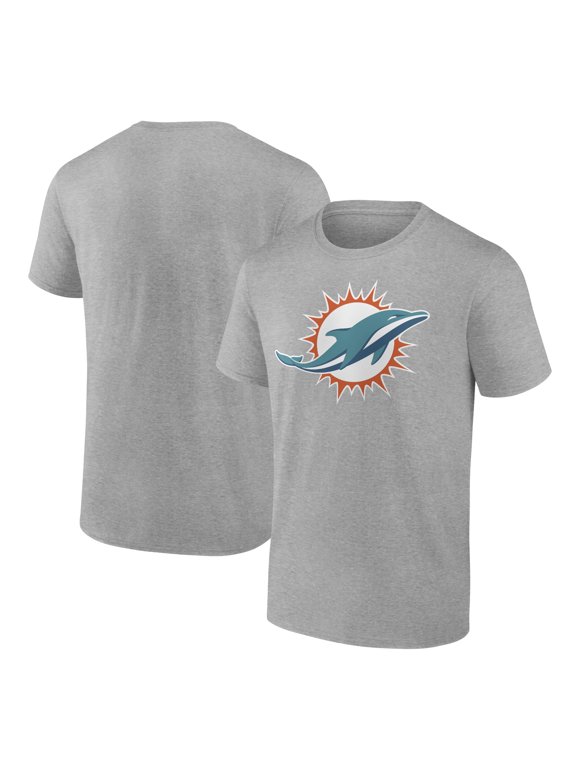 Men's Fanatics Heather Gray Miami Dolphins Primary Logo T-Shirt