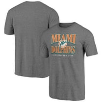 Men's Heather Gray Miami Dolphins Vintage Tri-Blend T-Shirt