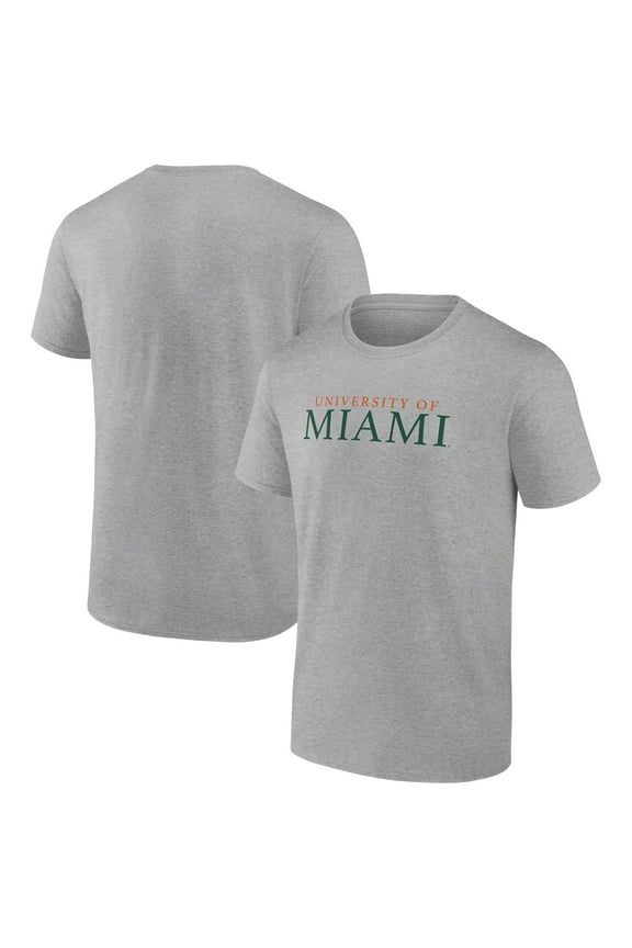 Men's Heather Gray Miami Hurricanes University T-Shirt