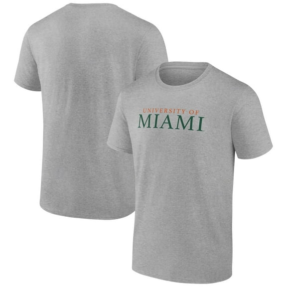 Men's Heather Gray Miami Hurricanes University T-Shirt