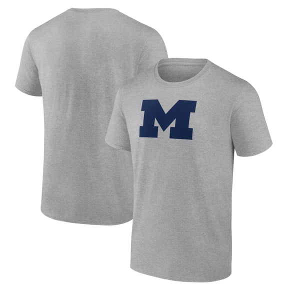 Men's Heather Gray Michigan Wolverines Primary Logo T-Shirt
