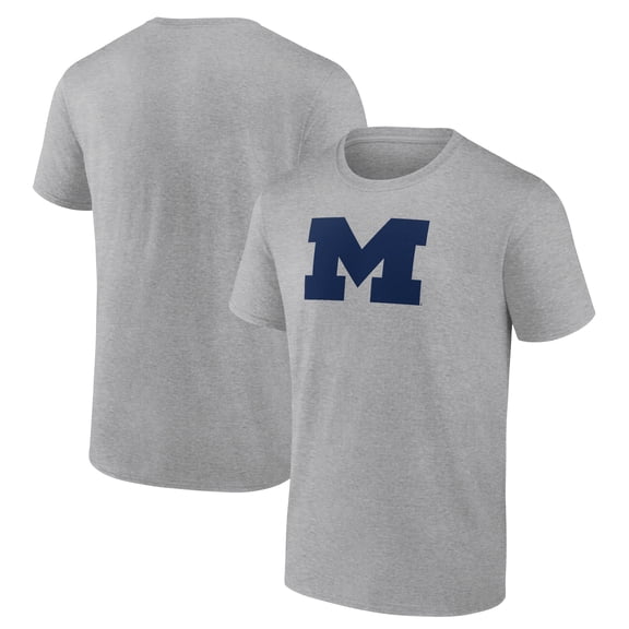 Men's Heather Gray Michigan Wolverines Primary Logo T-Shirt