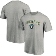 Mens Heather Gray Milwaukee Brewers Cooperstown Collection Wahconah T-Shirt