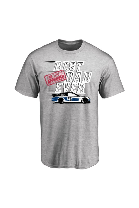 Men's Heather Gray NASCAR Father's Day #1 Dad T-Shirt