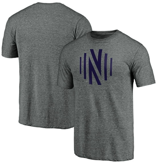 Men's Heather Gray Nashville SC Monogram Logo Tri-Blend T-Shirt