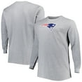 thumbnail image 1 of Men's Heather Gray New England Patriots Big & Tall Waffle-Knit Thermal Long Sleeve T-Shirt, 1 of 3
