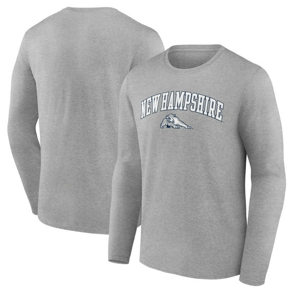 Men's Heather Gray New Hampshire Wildcats Campus Long Sleeve T-Shirt