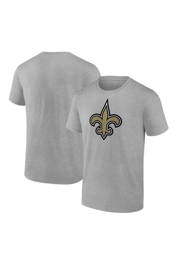 Men's Fanatics Heather Gray New Orleans Saints Primary Logo T-Shirt